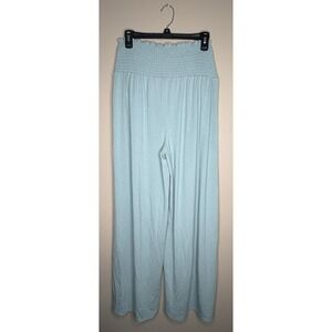 Zenana Women's 3X Wide‎ Leg Smocked Pants Stretch Flowy Pull On NWT